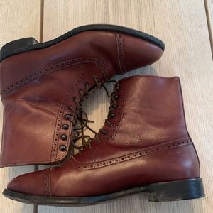 English made Balmoral Lace Up Leather Boots